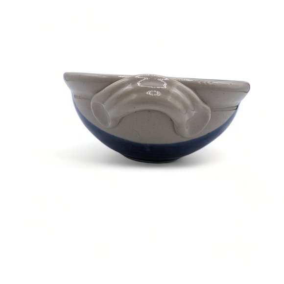 Kent Follette Studio Art Pottery Bowl one handle  Blue Cream Pink Signed - Picture 6 of 12